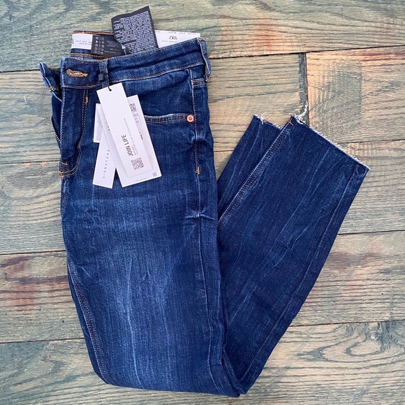 Zara mid rise skinny jeans medium blue size 6 NWT - Picture 3 of 3